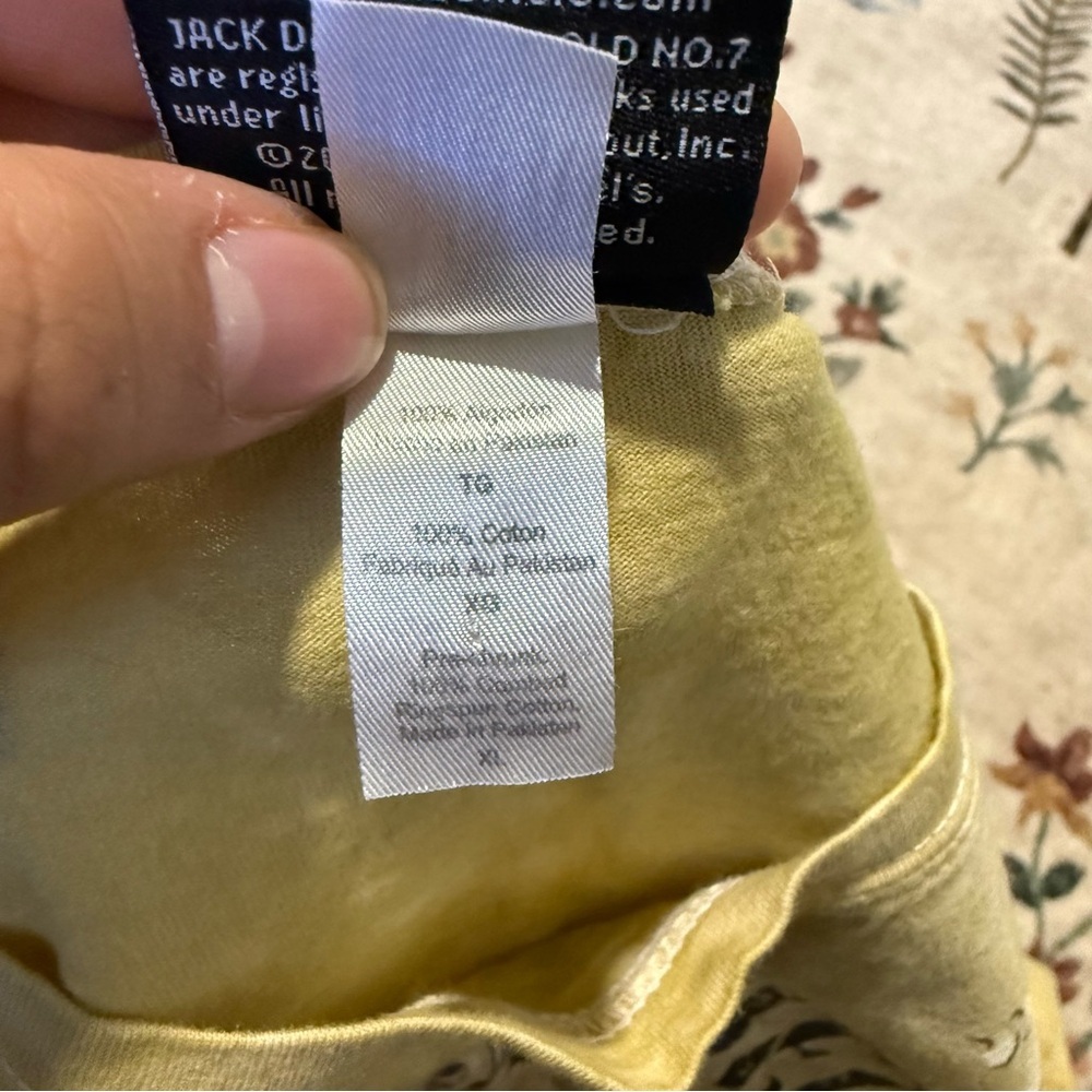 Jack Daniel’s whiskey Tie dye Yellow Cotton T-Shirt XL - Picture 5 of 6